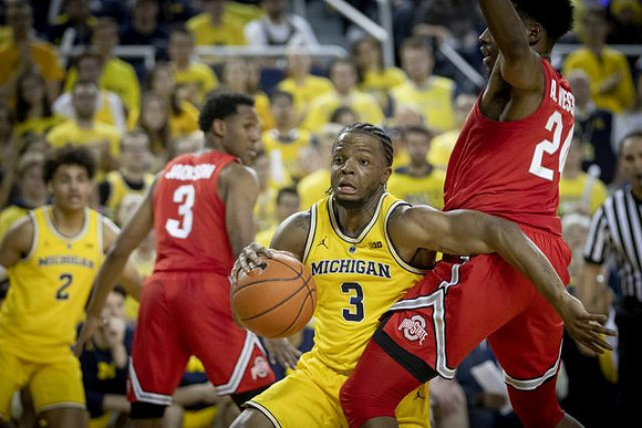 Zavier Simpson (3) and Jordan Poole (2)