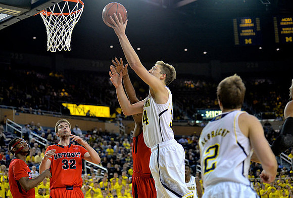 Mark Donnal (34) and Spike Albrecht (2)