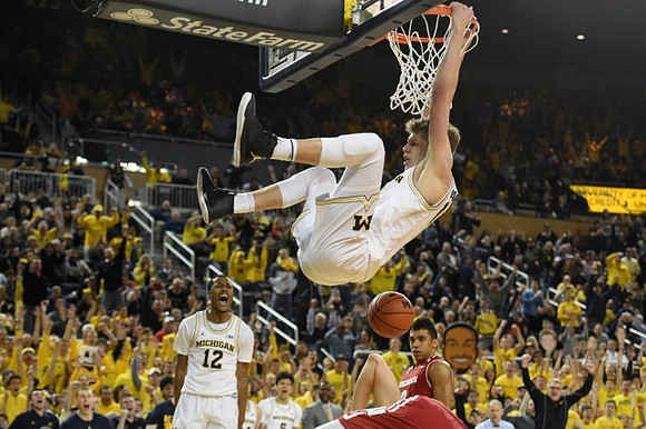 Muhammad-Ali Abdur-Rahkman (12), Moritz Wagner (13), and D.J. Wilson (5)
