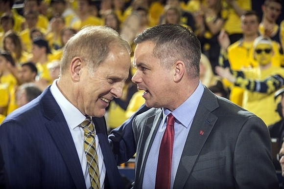John Beilein and Ohio State Head Coach Chris Holtmann