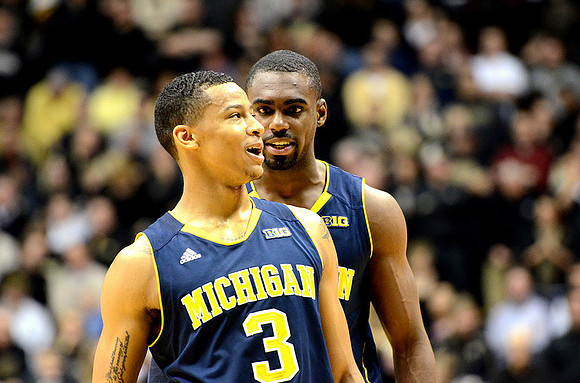 Trey Burke (3) and Tim Hardaway Jr. (10)