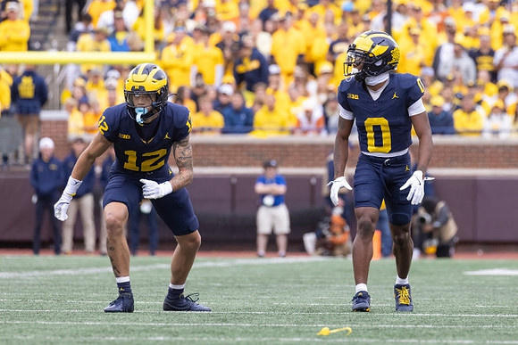 Kendrick Bell (12) and Semaj Morgan (0)