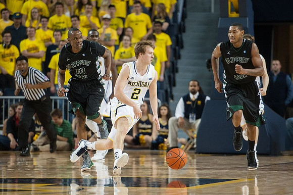 Spike Albrecht (2) and Tim Hardaway Jr. (10)