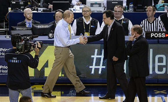 John Beilein and Indiana Head Coach Tom Crean