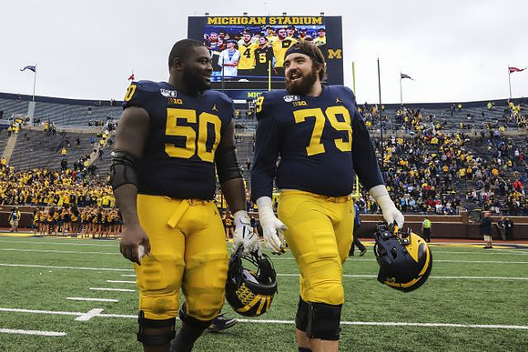 Michael Onwenu (50) and Greg Robinson (79)