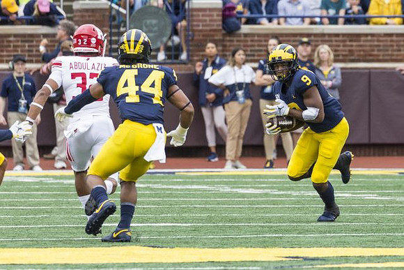 Cameron McGrone (44) and Donovan Peoples-Jones (9)