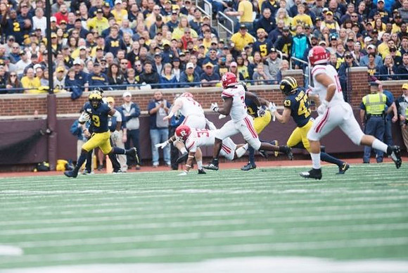 Donovan Peoples-Jones (9) and Jake McCurry (43)