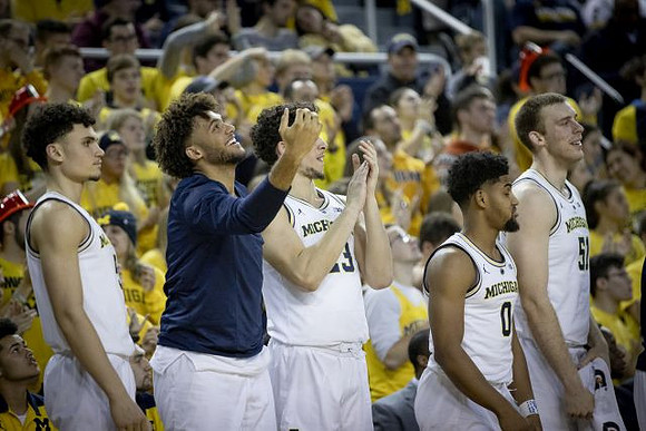 David DeJulius (0), Isaiah Livers (4), Brandon Johns Jr. (23), David DeJulius (0), and Austin Davis (51)