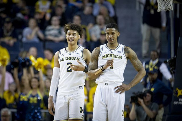 Jordan Poole (2) and Charles Matthews (1)