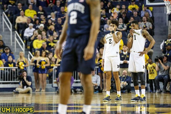 Jordan Poole (2) and Charles Matthews (1)