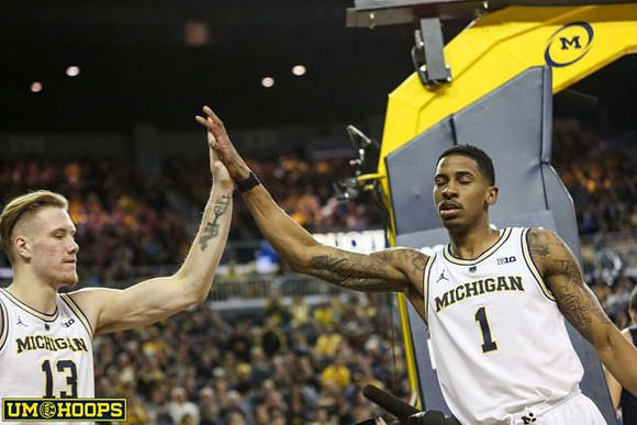 Ignas Brazdeikis (13) and Charles Matthews (1)
