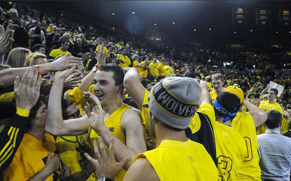Nik Stauskas (11), Blake McLimans (22), and Max Bielfeldt (44)