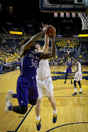 Jon Teske (15) and Charles Matthews (1)