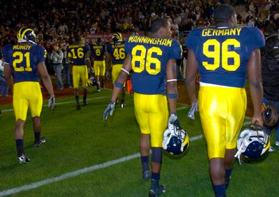 Ryan Mundy, Mario Manningham, and Eugene Germany