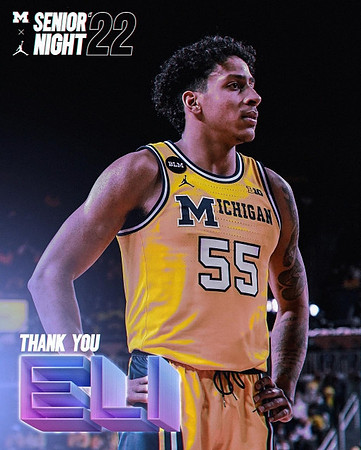 Eli Brooks (55) and Senior Night