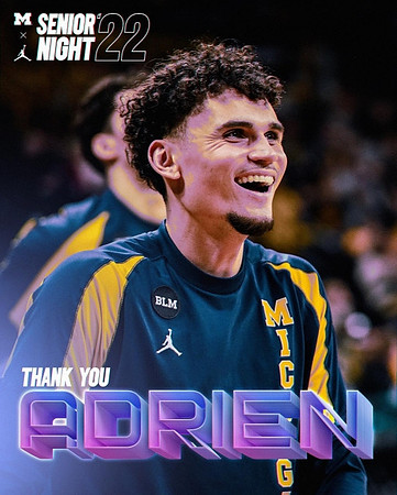 Adrien Nunez (0) and Senior Night