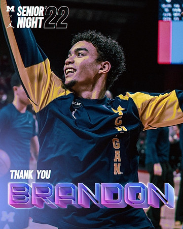 Brandon Wade (4) and Senior Night