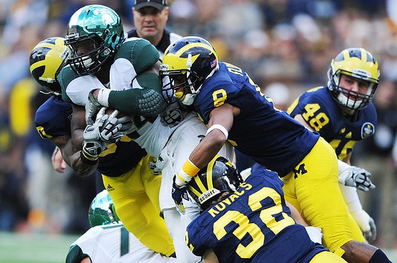 Jordan Kovacs (32), Thomas Gordon (30), J.T. Floyd (8), and Desmond Morgan (48)