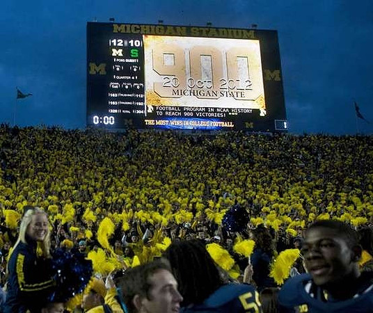 Michigan Stadium and 900 Wins