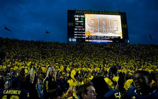 Michigan Stadium and 900 Wins