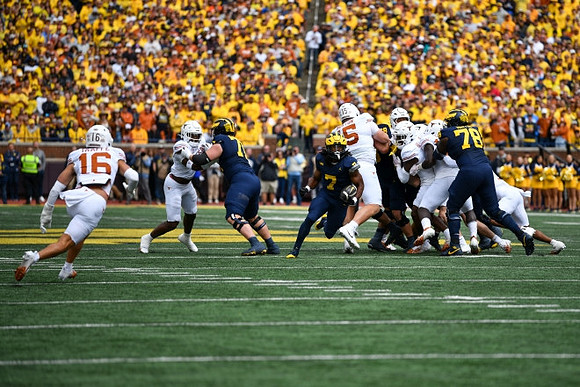 Evan Link (71), Donovan Edwards (7), and Myles Hinton (78)