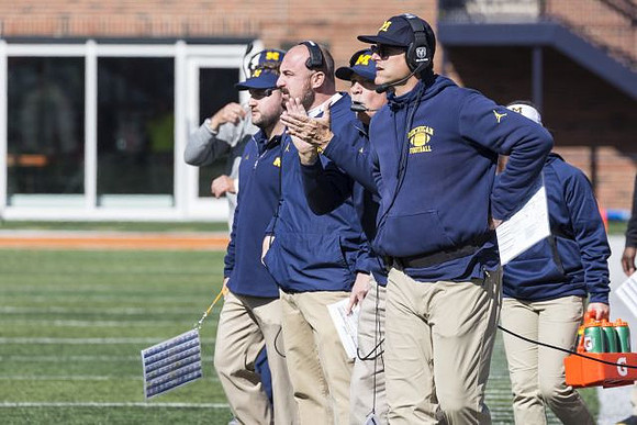 Chris Partridge, Don Brown, and Jim Harbaugh