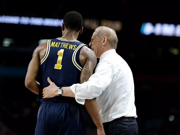 Charles Matthews (1) and John Beilein