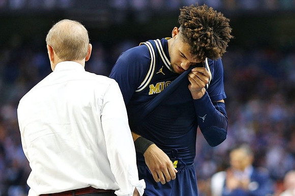 John Beilein and Isaiah Livers (4)