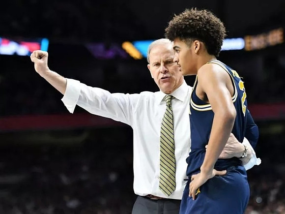 John Beilein and Jordan Poole (2)