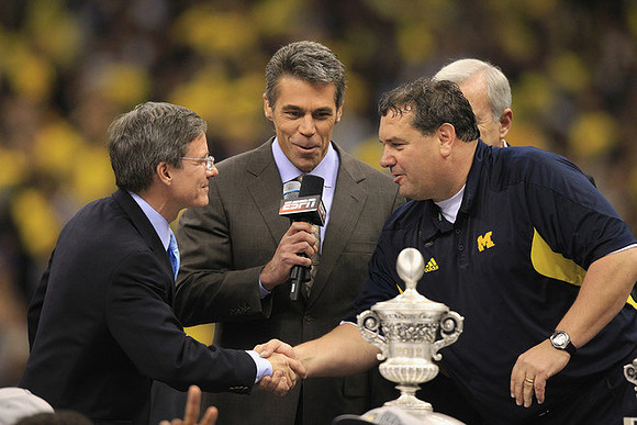 Chris Fowler and Brady Hoke