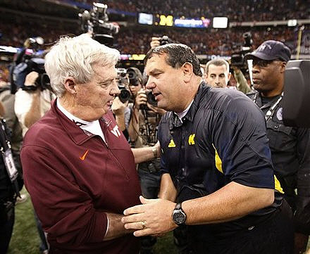 Frank Beamer and Brady Hoke