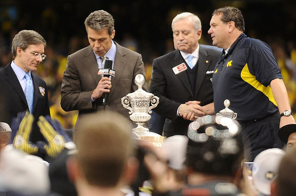 Chris Fowler and Brady Hoke