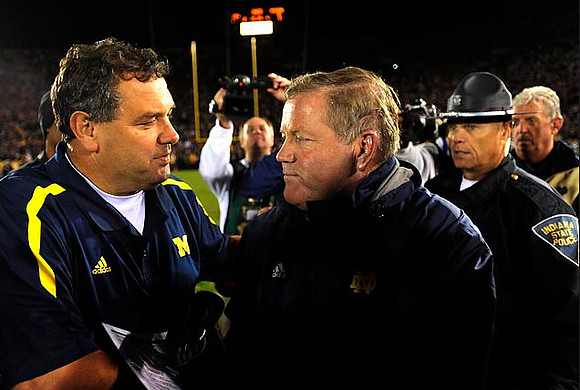 Brady Hoke and Brian Kelly