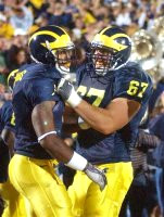 Braylon Edwards (1) and Matt Lentz (67)