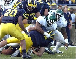 Chad Henne (7), Michael Hart (20), and Matt Lentz (67)