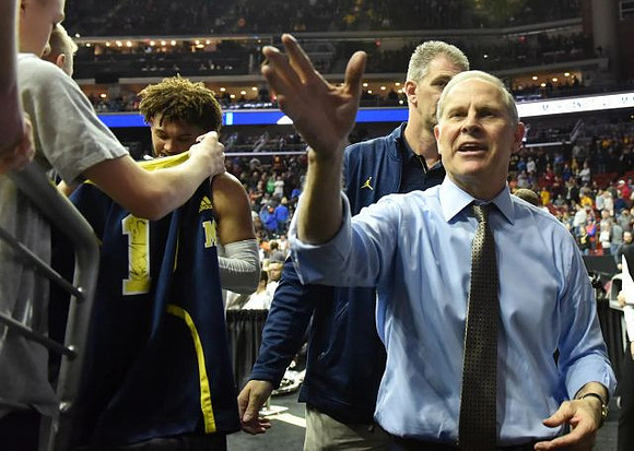 John Beilein and Isaiah Livers (4)