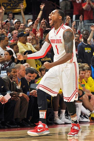 LaVall Jordan, Spike Albrecht (2), and Matt Vogrich (13)