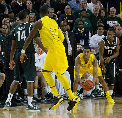 Tim Hardaway Jr. (10) and Trey Burke (3)