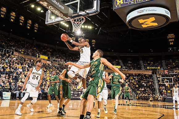 Aubrey Dawkins (24) and Caris LeVert (23)