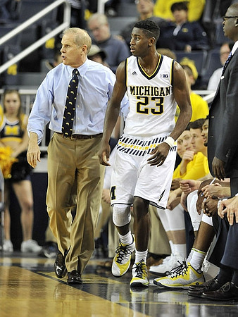 John Beilein and Caris LeVert (23)