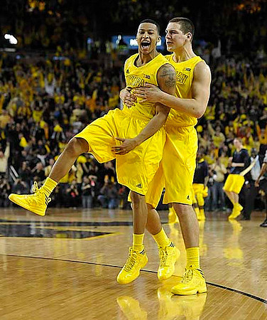 Mitch McGary (4) and Trey Burke (3)