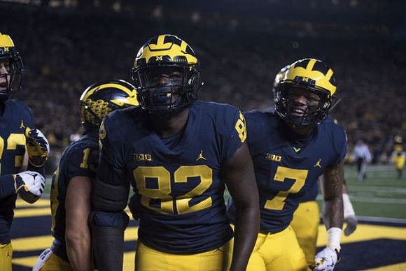Zach Gentry (83), Tru Wilson (13), Nick Eubanks (82), and Tarik Black (7)
