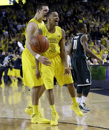Mitch McGary (4) and Trey Burke (3)