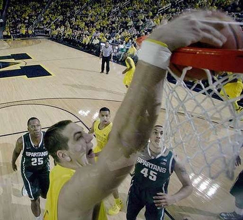 Mitch McGary (4) and Trey Burke (3)