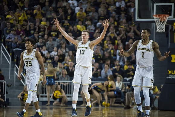 Eli Brooks (55), Moritz Wagner (13), and Charles Matthews (1)