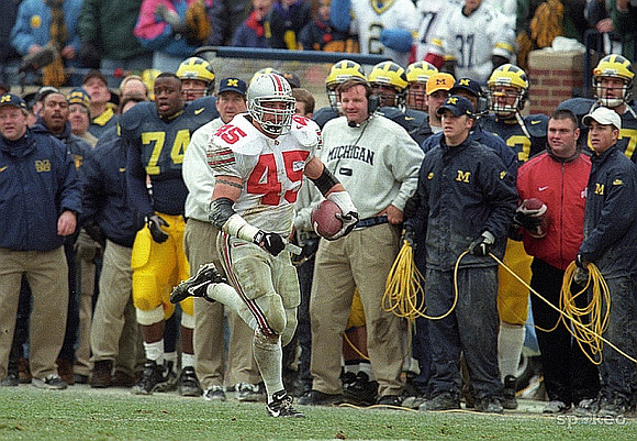 Jason Brooks (74), Lloyd Carr, and Terry Malone