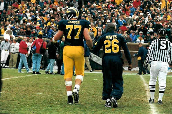 Jon Jansen (77) and Eric Mayes (26)