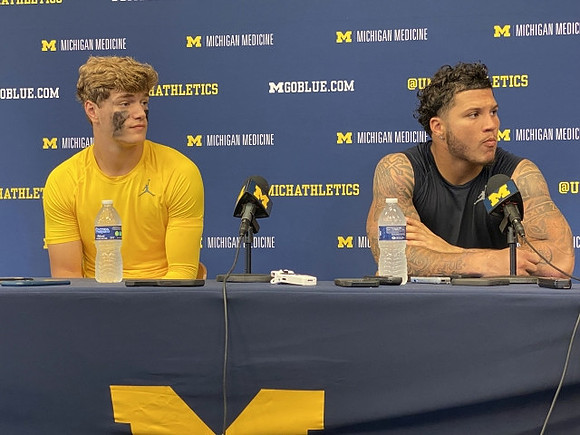 J.J. McCarthy (9) and Blake Corum (2)