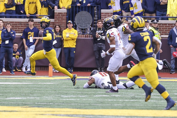 J.J. McCarthy (9) and Blake Corum (2)
