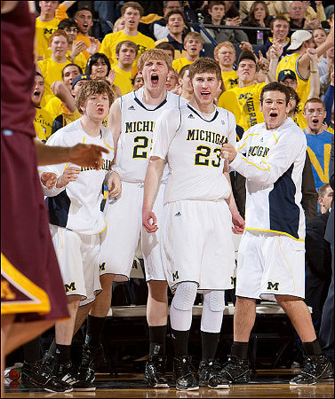 Matt Vogrich (13), Blake McLimans (22), Evan Smotrycz (23), and Josh Bartelstein (20)
